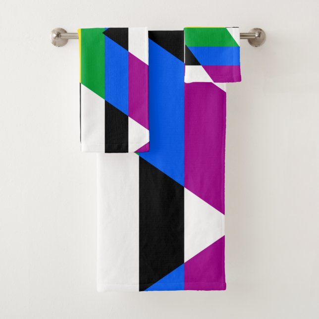 LGBTQ+-Alleinflagge Badhandtuch Set (Insitu)