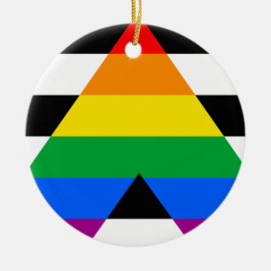 LGBTQ+-Alleinflagge Keramik Ornament