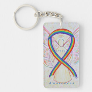 LGBTQ Angel Rainbow Awareness Porte - clé