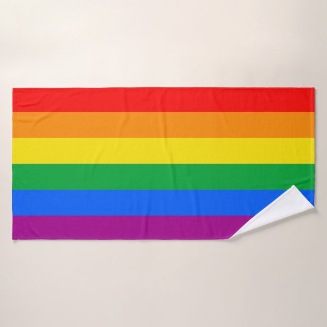 LGBTQ+ Arc-en-ciel (Serviette de bain)