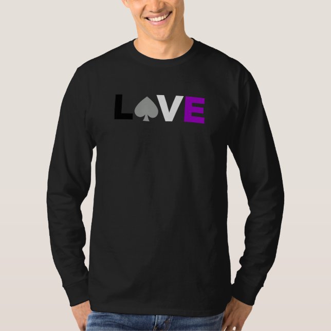 LGBTQ Asexual Pride LOVE Cute LGBTQIA Asexuality F T-Shirt (Vorderseite)
