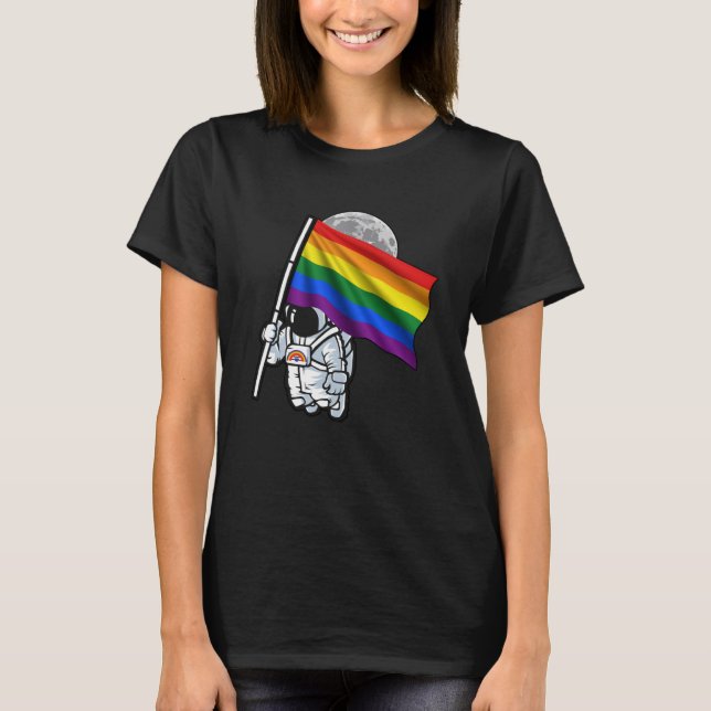 LGBTQ Astronaut Gay LGBT ist eine Regenbogenflagge T-Shirt (Vorderseite)