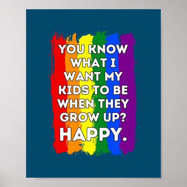 LGBTQ Awareness Parents Mom Dad Gay Lesbian Pride Poster (Vorne)