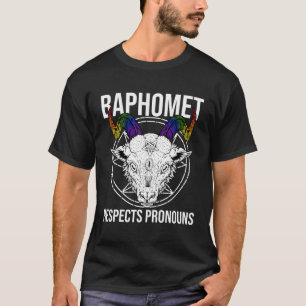Lgbtq Baphomet Satan Devil Respektiert Pronouns T-Shirt