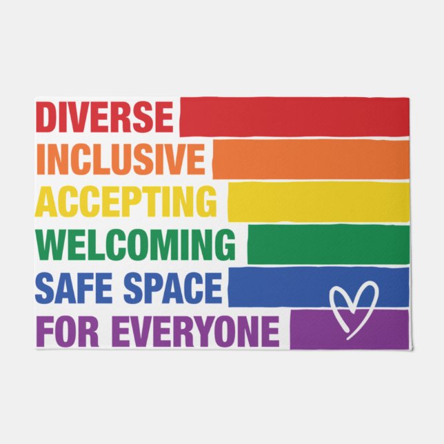 LGBTQ-Begrüßungsmatte - LGBT Doormat - Niedlich Do Fußmatte (Vorderseite)