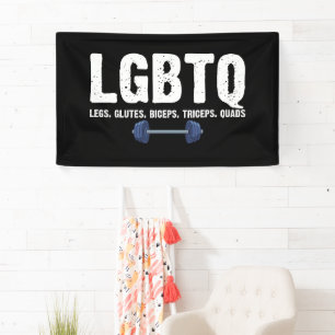LGBTQ Beine Gesäß Bizeps Trizeps Oberschenkel Gym  Banner