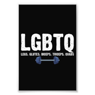 LGBTQ Beine Gesäß Bizeps Trizeps Oberschenkel Gym  Fotodruck