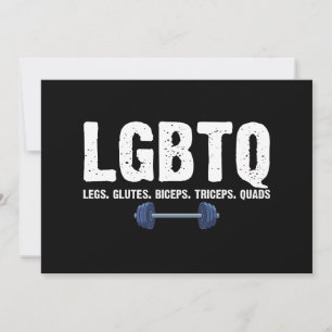 LGBTQ Beine Gesäß Bizeps Trizeps Quadrizeps Fitnes Einladung