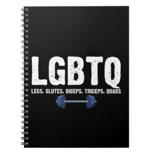 LGBTQ Beine Gesäß Bizeps Trizeps Quadrizeps Fitnes Notizblock