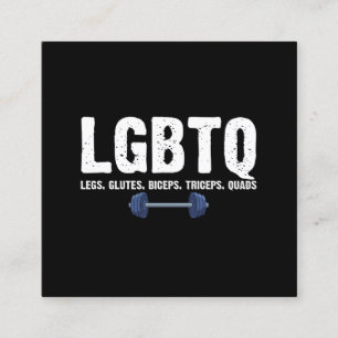 LGBTQ Beine Gesäß Bizeps Trizeps Quadrizeps Fitnes Quadratische Visitenkarte