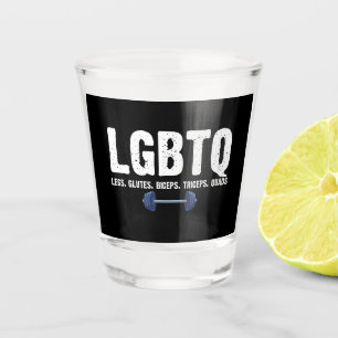 LGBTQ Beine Gesäß Bizeps Trizeps Quadrizeps Fitnes Schnapsglas