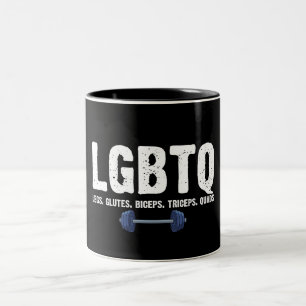 LGBTQ Beine Gesäß Bizeps Trizeps Quadrizeps Fitnes Zweifarbige Tasse