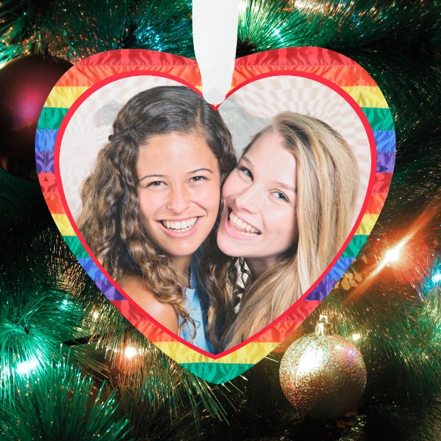 LGBTQ Benutzerdefiniertes Foto Gay Pride-Regenboge Ornament (Von Creator hochgeladen)