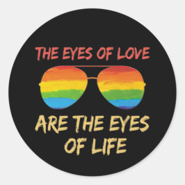 LGBTQ-Bewegungsflagge Runder Aufkleber