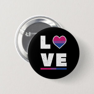 LGBTQ Bisexuelle Pride Flag Beängstigende Grunge-L Button