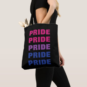 LGBTQ Bisexueller Stolz Anpassbarer Wiederholter T Tasche