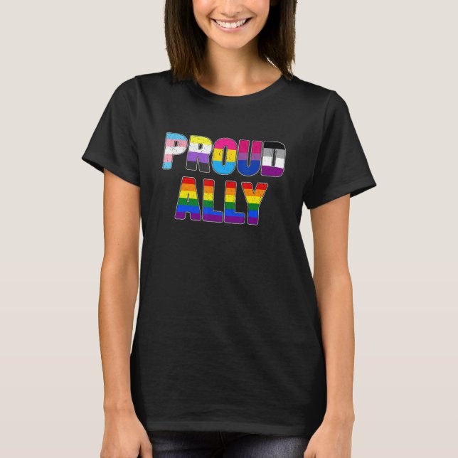 Lgbtq Black Pride Proud Ally Lesbian Gay Bi Trans T-Shirt (Vorderseite)