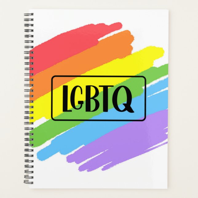 LGBTQ Brushstrokies arc-en-ciel (Devant)