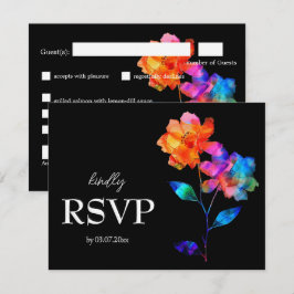 🌈 LGBTQ-Budget mit Menü Petals & Pride RSVP Karte