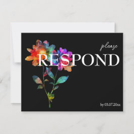 🌈 LGBTQ Budget with menu  Petals & Pride  RSVP Karte