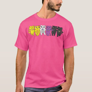 LGBTQ Cats Purride, nicht binäre Flagge, nicht bin T-Shirt