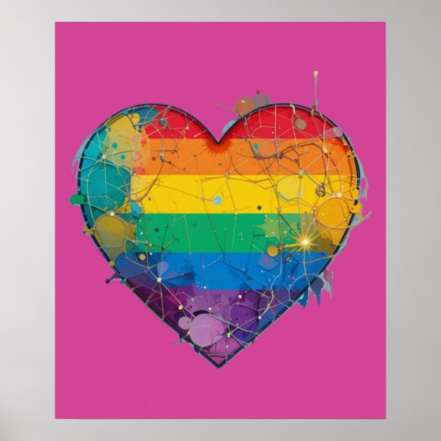 LGBTQ Chaos Hörhandgezeichnete digitale Kunst Poster (Vorne)
