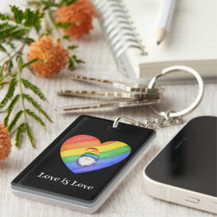 LGBTQ Colorful Rainbow Heart Love is Love
