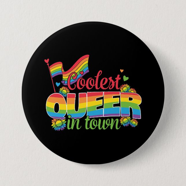 LGBTQ - Coolstes Quee in der Stadt Button (Vorderseite)