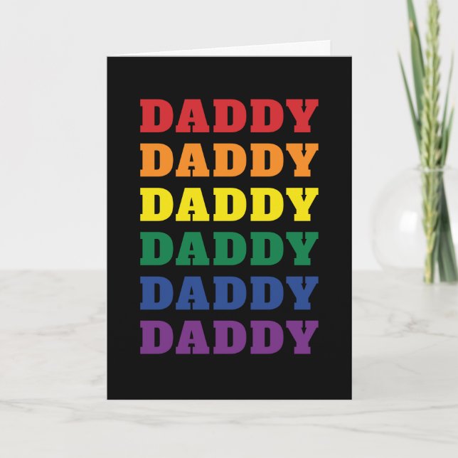 LGBTQ Daddy Gay Pride Vater Vatertag Karte (Vorderseite)