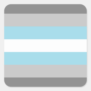 LGBTQ-Demiboy-Stolperflagge Quadratischer Aufkleber