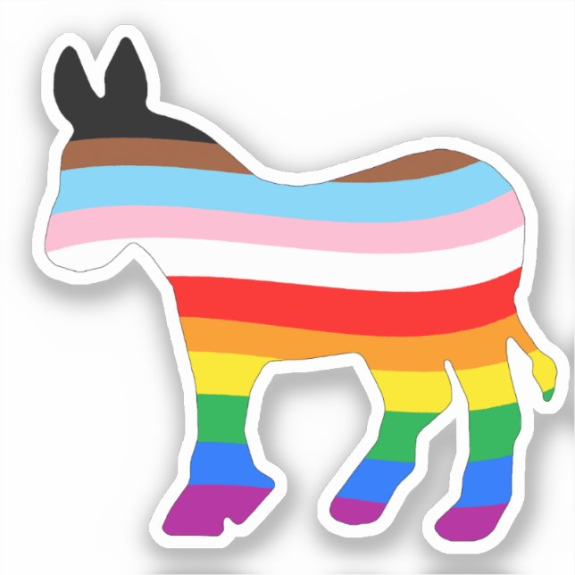 LGBTQ-Demokrat Aufkleber (Vorderseite)