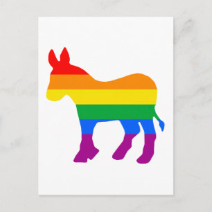 LGBTQ-Demokratenstolz Postkarte