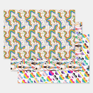 LGBTQ+-Design Geschenkpapier Set