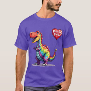 LGBTQ Dino Roaring mit Stolz T-Shirt