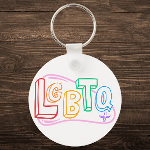 LGBTQ+ Doodle Schlüsselanhänger