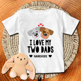 LGBTQ Eltern I Liebe meine 2 Vater Baby T-shirt