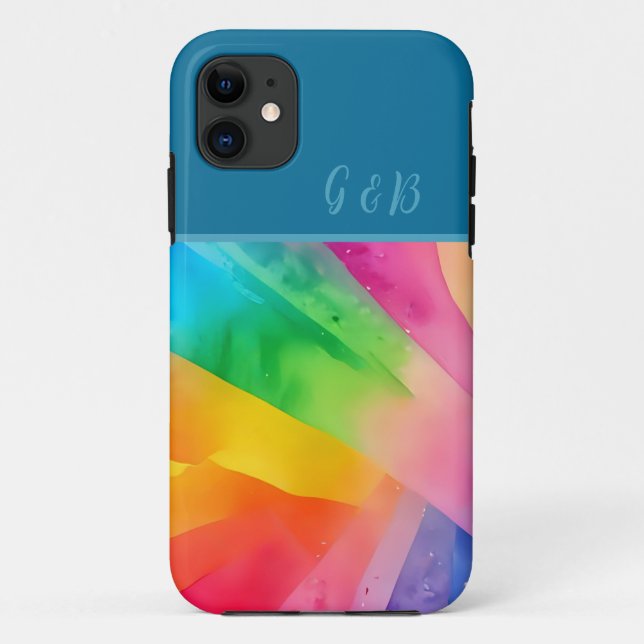Lgbtq farbiger Regenbogen Case-Mate iPhone Hülle (Rückseite)