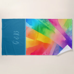 Lgbtq farbiger Regenbogen Strandtuch