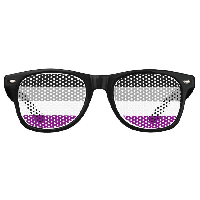 LGBTQ-Flag für asexual-stolz Partybrille (Vorderseite)