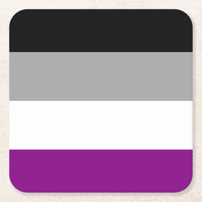 LGBTQ-Flag für asexual-stolz Rechteckiger Pappuntersetzer (Vorderseite)