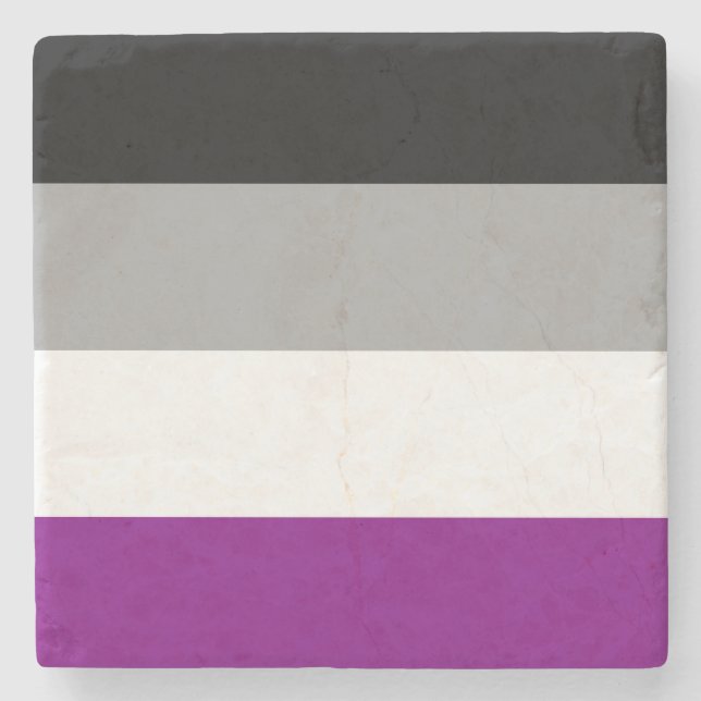 LGBTQ-Flag für asexual-stolz Steinuntersetzer (Vorderseite)