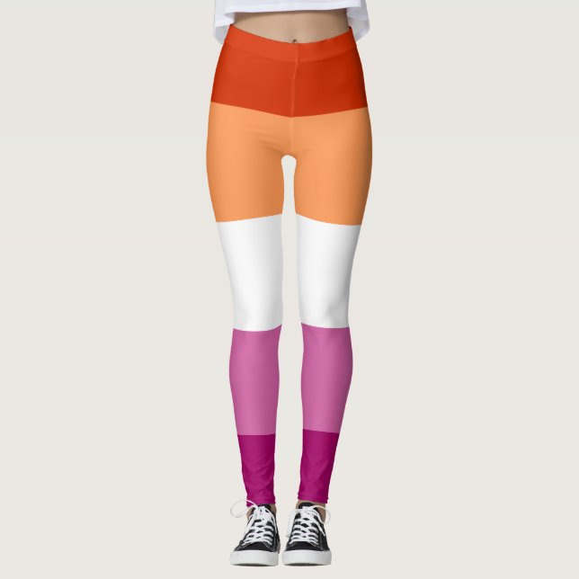 LGBTQ-Flag für Lesben Leggings (Vorderseite)