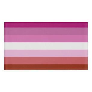 LGBTQ-Flag für Lesben Namenschild