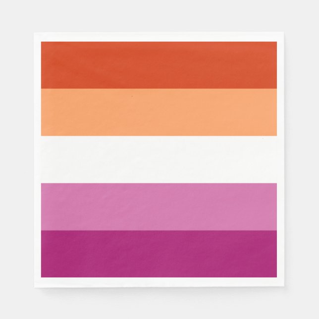 LGBTQ-Flag für Lesben Serviette (Vorderseite)