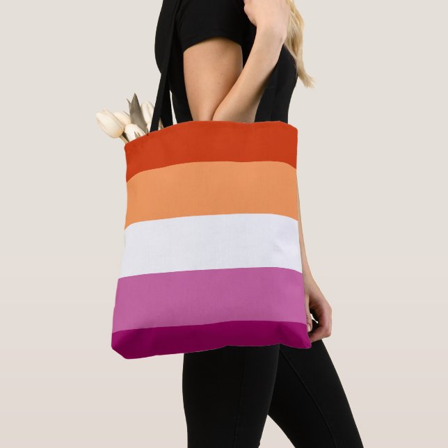 LGBTQ-Flag für Lesben Tasche (Von Nahem)