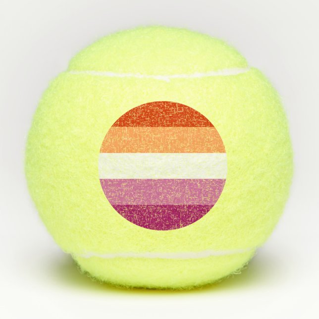 LGBTQ-Flag für Lesben Tennisbälle (Vorderseite)