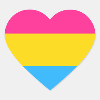 LGBTQ-Flag für Pansexual-Stolz Herz-Aufkleber