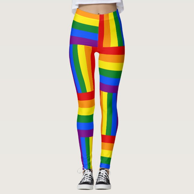 LGBTQ+-Flag Inspiriert Leggings (Vorderseite)