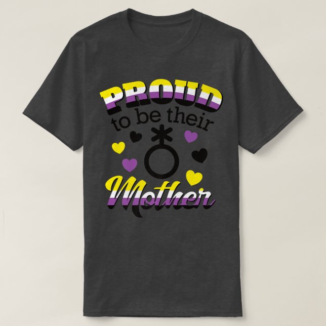 LGBTQ-Flag "No Gender Pa" für die Mama "Non Binary T-Shirt (Design vorne)