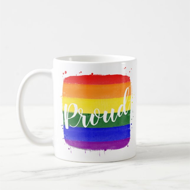 LGBTQ Flag Prix Coffee Tasse (Links)